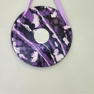 Hand Crafted Colorful Mirror Fluid Art Painting On 12" Vinyl Record